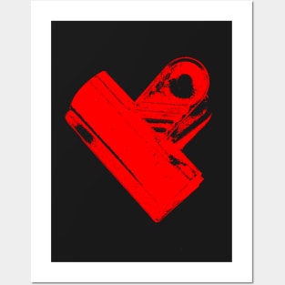 Hey, bulldog! Binder clip - red edition Posters and Art